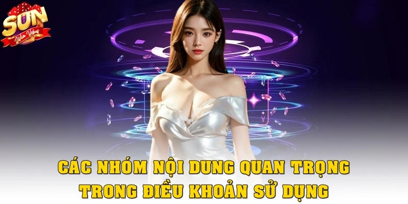 Các nhóm nội dung quan trọng trong điều khoản sử dụng